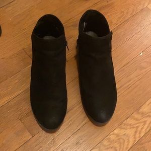 Black suede boots